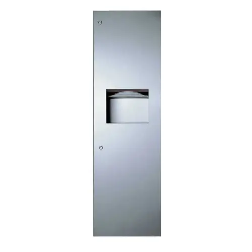 Paper Towel Dispenser & Waste Receptacle Stainless Steel Satin Recessed Paper Towel Dispenser & Waste Receptacle Stainless Steel Satin Recessed