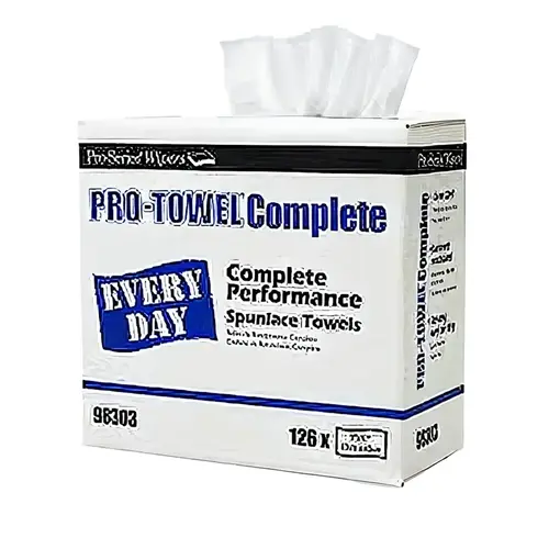 Pro-Towel Cleaning Wipe 9X17 IN Spunlace White - pack of 1260 Pro-Towel Cleaning Wipe 9X17 IN Spunlace White - pack of 1260