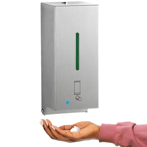 Soap Dispenser Foam 800 mL Silver Stainless Steel Automatic Surface Mount Soap Dispenser Foam 800 mL Silver Stainless Steel Automatic Surface Mount