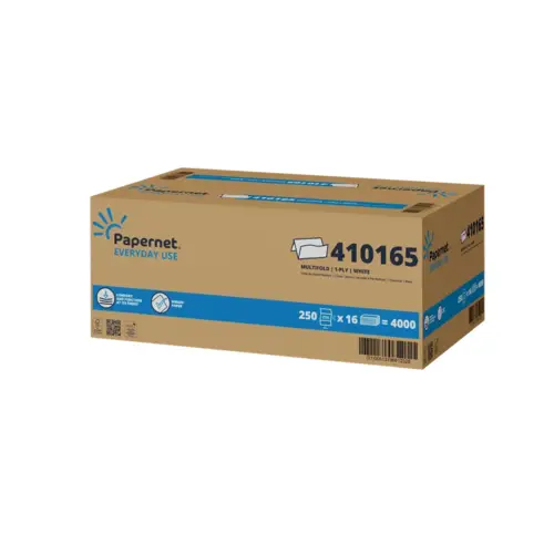 Papernet Everyday Use Folded Paper Towel White Multifold - pack of 4000 Papernet Everyday Use Folded Paper Towel White Multifold - pack of 4000