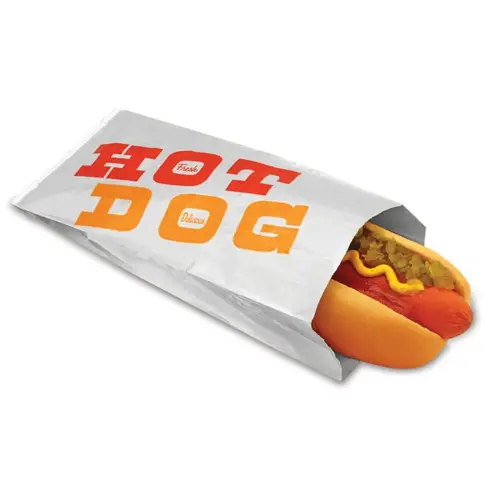 Bagcraft Hot Dog Bag 3.5X1.5X8.5 IN Foil-Lined Paper Silver White Hot Dog Insulated - pack of 1000 Bagcraft Hot Dog Bag 3.5X1.5X8.5 IN Foil-Lined Paper Silver White Hot Dog Insulated - pack of 1000