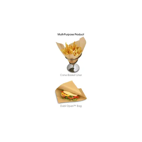 Bagcraft EcoCraft Dubl Open Bag 7X6.75 IN Wax Coated Paper Kraft Grease Resistant - pack of 2000 Bagcraft EcoCraft Dubl Open Bag 7X6.75 IN Wax Coated Paper Kraft Grease Resistant - pack of 2000