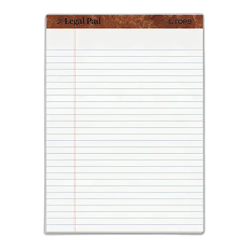 Legal Pad 8.5X11.75 IN White Wide Rule Perforated - pack of 12 Legal Pad 8.5X11.75 IN White Wide Rule Perforated - pack of 12