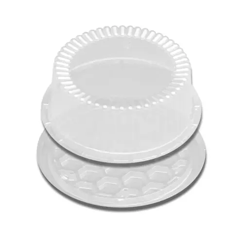 DisplayCake Cake Container & Lid Combo 7 IN Clear Shallow - pack of 180 DisplayCake Cake Container & Lid Combo 7 IN Clear Shallow - pack of 180