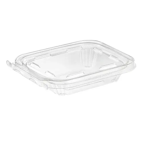 Safe-T-Fresh Deli Container Hinged With Flat Lid 6 OZ RPET Clear Rectangle - pack of 240 Safe-T-Fresh Deli Container Hinged With Flat Lid 6 OZ RPET Clear Rectangle - pack of 240