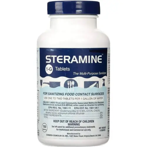 Steramine S150 Sanitabs Sanitizer Tablet - pack of 12 Steramine S150 Sanitabs Sanitizer Tablet - pack of 12