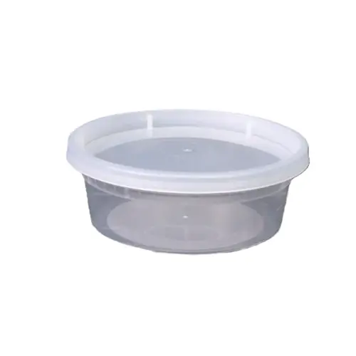 Deli Container Base & Lid Combo 8 OZ Plastic - pack of 240 Deli Container Base & Lid Combo 8 OZ Plastic - pack of 240
