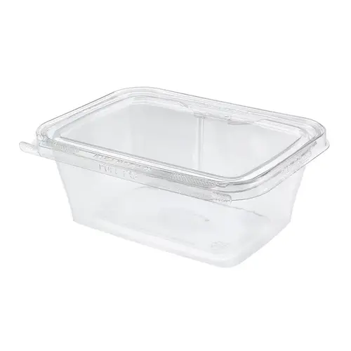 Safe-T-Fresh Deli Container Hinged With Flat Lid 32 OZ RPET Clear Rectangle - pack of 200 Safe-T-Fresh Deli Container Hinged With Flat Lid 32 OZ RPET Clear Rectangle - pack of 200