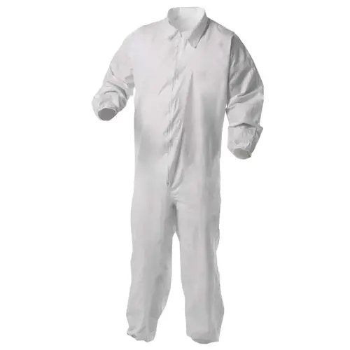 KleenGuard Liquid & Particle Protection Coveralls Medium (MED) White - pack of 25 KleenGuard Liquid & Particle Protection Coveralls Medium (MED) White - pack of 25
