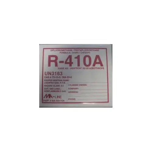 R-410A Refrigerant ID Labels - pack of 10 R-410A Refrigerant ID Labels - pack of 10