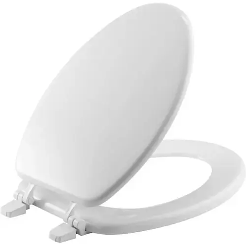 Elongated Wood Closed Front Toilet Seat In White - pack of 6 Elongated Wood Closed Front Toilet Seat In White - pack of 6