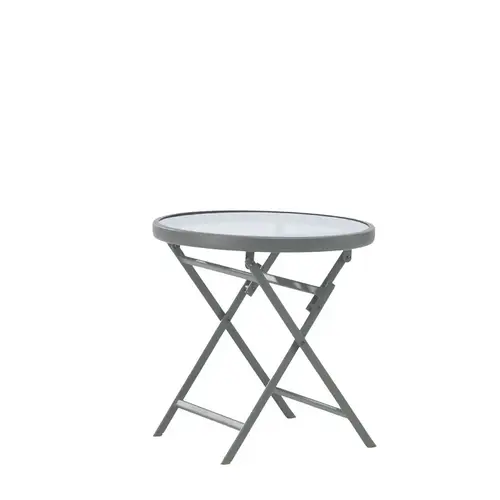 PATIO END TABLE RND STEEL BRN PATIO END TABLE RND STEEL BRN