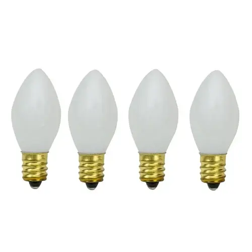 Santas Forest Filament Bulb, C9 Lamp Base, White - pack of 4 Santas Forest Filament Bulb, C9 Lamp Base, White - pack of 4