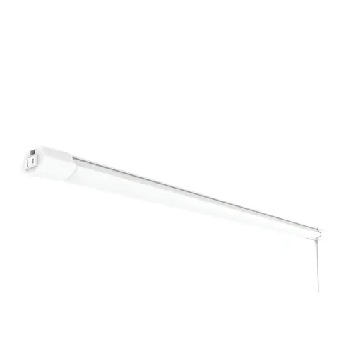 Pinegreen Lighting Shop Light, 120 V, 55 W, Integrated LED Lamp, 5500 Lumens, 4000 K Color Temp, White Pinegreen Lighting Shop Light, 120 V, 55 W, Integrated LED Lamp, 5500 Lumens, 4000 K Color Temp, White