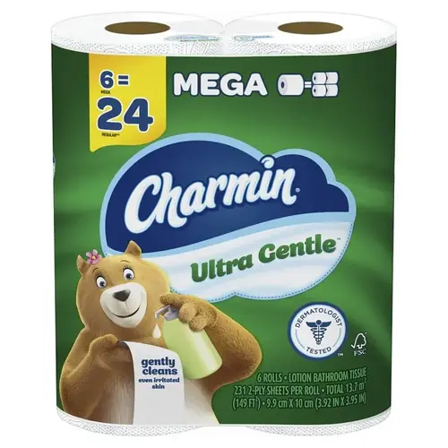 Charmin Ultra Gentle Toilet Paper Roll, 2-Ply Charmin Ultra Gentle Toilet Paper Roll, 2-Ply