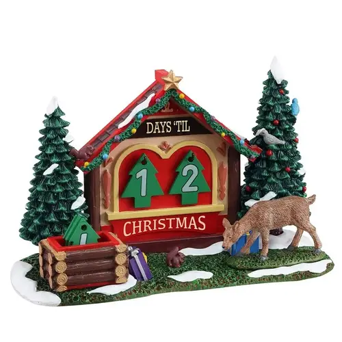 Lemax Christmas Decor, 4.13 in H, Countdown 'Til Christmas, Polyresin Lemax Christmas Decor, 4.13 in H, Countdown 'Til Christmas, Polyresin