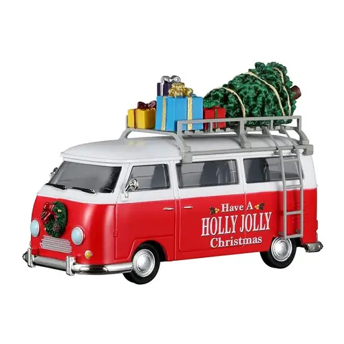 Lemax Christmas Decor, 3.07 in H, Christmas Van, Plastic Lemax Christmas Decor, 3.07 in H, Christmas Van, Plastic