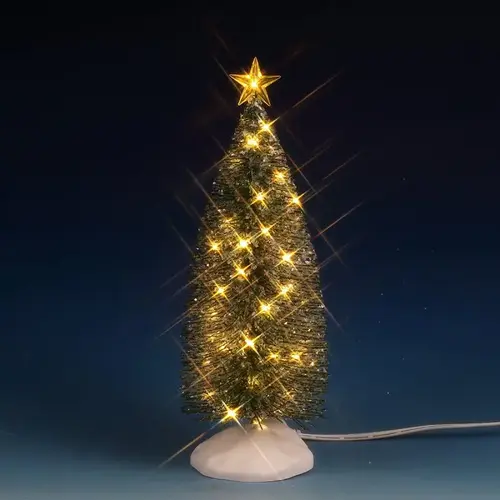 Lemax Christmas Decor, 10.04 in H, Evergreen Tree, LED Lemax Christmas Decor, 10.04 in H, Evergreen Tree, LED