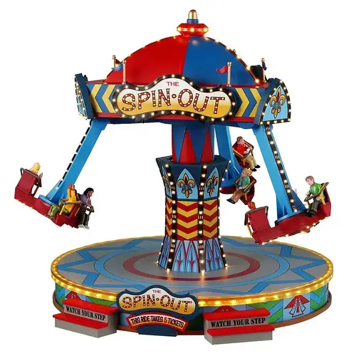 Lemax Christmas Decor, 10.24 in H, The Spin Out, LED Lemax Christmas Decor, 10.24 in H, The Spin Out, LED
