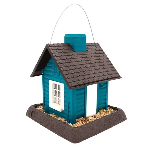 North States Village Series Hopper Bird Feeder, Lakeside Cabin, 5 lb, Safflower Seed, Sunflower Seed, Wild Bird North States Village Series Hopper Bird Feeder, Lakeside Cabin, 5 lb, Safflower Seed, Sunflower Seed, Wild Bird
