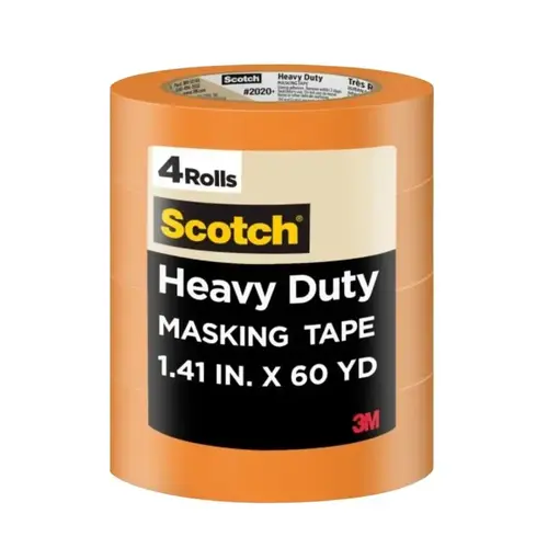 Scotch 2020-36EP4 Masking Tape, 55 m L, 36 mm W, 0.11 mm Thick, Beige - pack of 4 Scotch 2020-36EP4 Masking Tape, 55 m L, 36 mm W, 0.11 mm Thick, Beige - pack of 4