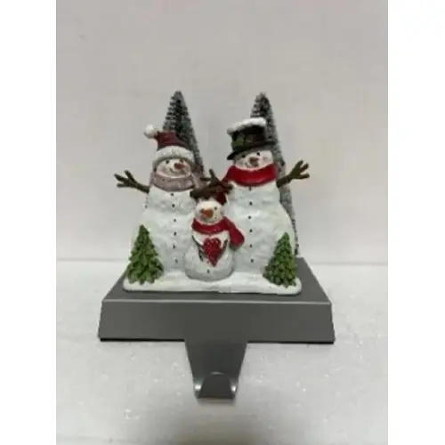 Santas Forest Snowman Family Stocking Holder Santas Forest Snowman Family Stocking Holder