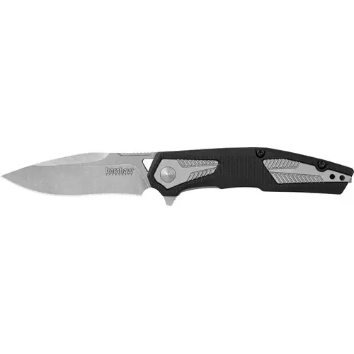 Kershaw Tremolo Series Pocket Knife, 3-1/8 in L Blade, Steel Blade, Contoured Handle, Black/Silver Handle Kershaw Tremolo Series Pocket Knife, 3-1/8 in L Blade, Steel Blade, Contoured Handle, Black/Silver Handle