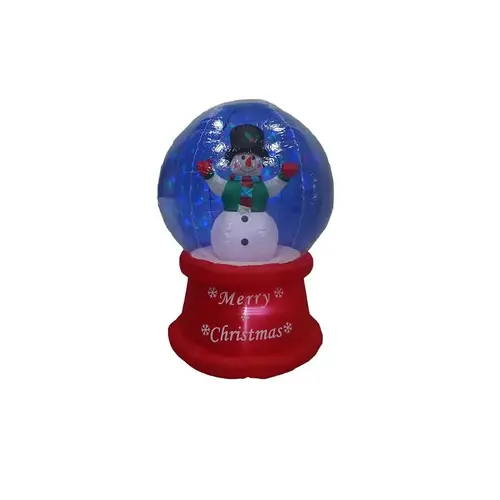 Santas Forest Inflatable Snow Globe, 5 ft H, Polyester, Multi-Color, Internal Light Santas Forest Inflatable Snow Globe, 5 ft H, Polyester, Multi-Color, Internal Light