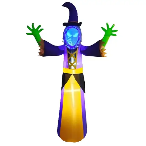 Santas Forest Inflatable Faceless Witch Decor, 7-1/2 ft H, Polyester/PVC, Purple, Internal Light, Indoor, Outdoor Santas Forest Inflatable Faceless Witch Decor, 7-1/2 ft H, Polyester/PVC, Purple, Internal Light, Indoor, Outdoor