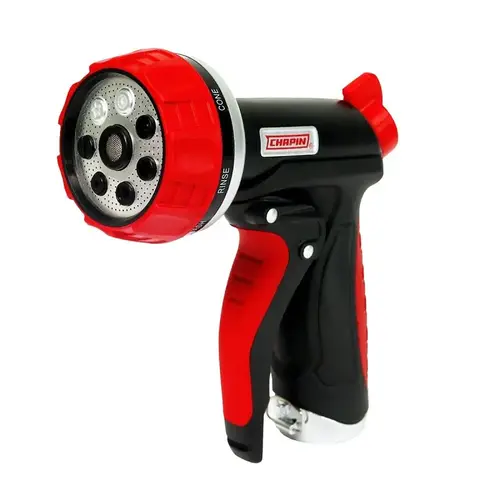 Chapin Spray Nozzle, 3/4 in, GHT, 2.5 to 10 gpm, Metal/Plastic, Black Chapin Spray Nozzle, 3/4 in, GHT, 2.5 to 10 gpm, Metal/Plastic, Black