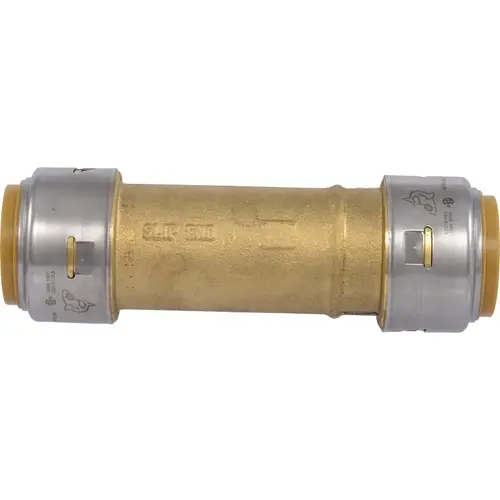 SharkBite Max Series Push-to-Connect Slip Coupling, 1 in, Brass/Stainless Steel, 400 psi Pressure SharkBite Max Series Push-to-Connect Slip Coupling, 1 in, Brass/Stainless Steel, 400 psi Pressure