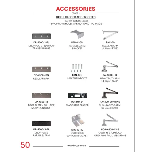 HOld open arm for T4300 HOld open arm for T4300