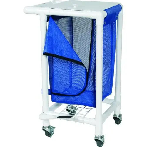 Standard Single Hamper Blue Mesh With Foot Pedal Cap Standard Single Hamper Blue Mesh With Foot Pedal Cap