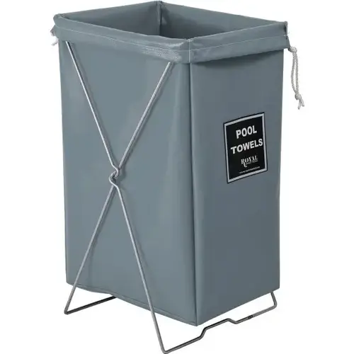 Pool Towel Hamper Kit, Gray, Includes Stand And Bag Pool Towel Hamper Kit, Gray, Includes Stand And Bag