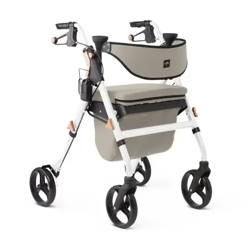 Empower Rollator With Microban Treated Touch Points And Seat White Empower Rollator With Microban Treated Touch Points And Seat White