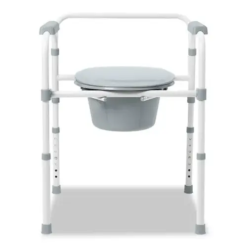 3 In 1 Folding Steel Elongated Commode 3 In 1 Folding Steel Elongated Commode