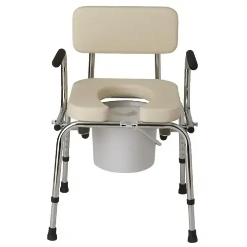 Padded Drop Arm Commode 350lb Weight Capacity Padded Drop Arm Commode 350lb Weight Capacity