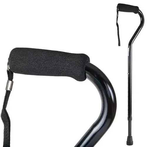 Dmi Lightweight Adjustable Walking Cane W/ Soft Foam Grip, Black Dmi Lightweight Adjustable Walking Cane W/ Soft Foam Grip, Black