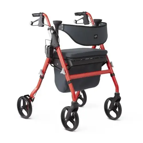 Empower Rollator With Microban Treated Touch Points And Seat Red Empower Rollator With Microban Treated Touch Points And Seat Red
