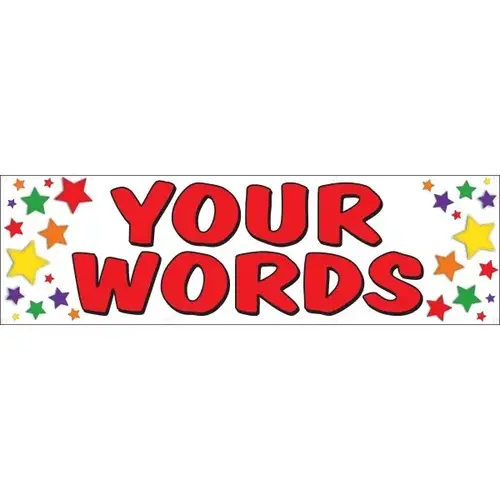 Horizontal Semi-Custom Banner, Stars, 10 ft X 3 ft Horizontal Semi-Custom Banner, Stars, 10 ft X 3 ft