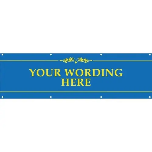 Semi-Custom Banner, Blue/Yellow, 20 ft X 4 ft Semi-Custom Banner, Blue/Yellow, 20 ft X 4 ft