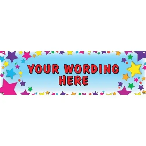 Semi-Custom Banner, Stars, 15 ft X 4 ft Semi-Custom Banner, Stars, 15 ft X 4 ft