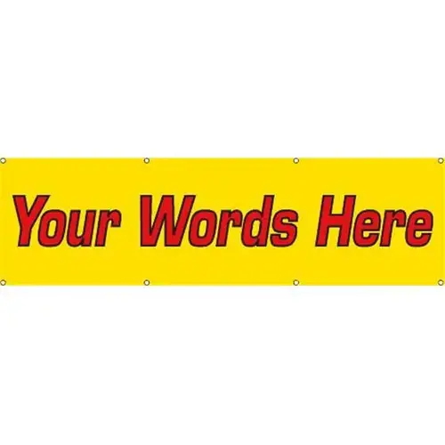 Semi-Custom Banner, Bright Yellow, 10 ft X 3 ft Semi-Custom Banner, Bright Yellow, 10 ft X 3 ft