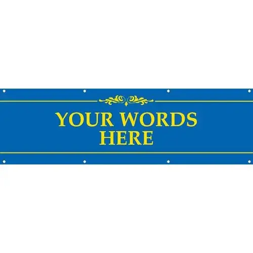 Semi-Custom Banner, Blue/Yellow, 10 ft X 3 ft Semi-Custom Banner, Blue/Yellow, 10 ft X 3 ft