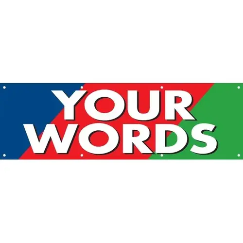 Horizontal Semi-Custom Banner, Multicolored Stars, 15 ft X 4 ft Horizontal Semi-Custom Banner, Multicolored Stars, 15 ft X 4 ft