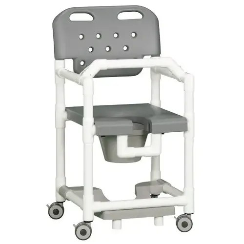 17 In. Commode/Shower Chair (Gray) 17 In. Commode/Shower Chair (Gray)
