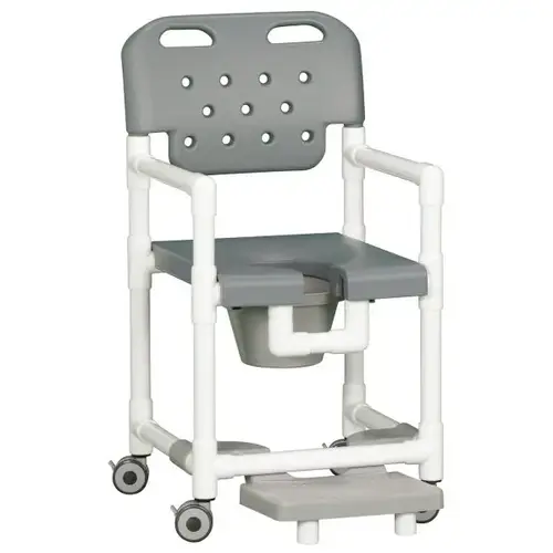 20" Clearance Shower Commode Chair Footrest In Gray 20" Clearance Shower Commode Chair Footrest In Gray