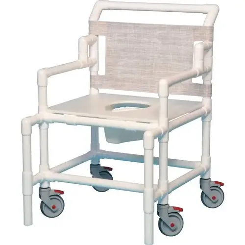 Shower Commode Chair Footrest Lap Bar 550 Lbs In Linen Shower Commode Chair Footrest Lap Bar 550 Lbs In Linen