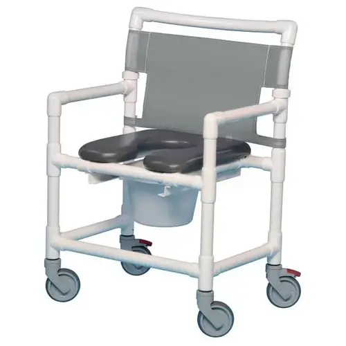 Soft Seat 400 Lb. Wide Commode/Shower Chair Soft Seat 400 Lb. Wide Commode/Shower Chair
