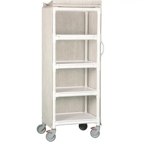4 Shelf Multi-Purpose Cart In Linen 4 Shelf Multi-Purpose Cart In Linen
